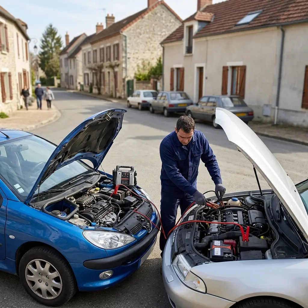 Comment se déroule l'intervention à Morainvilliers lors d’une panne de démarrage ?