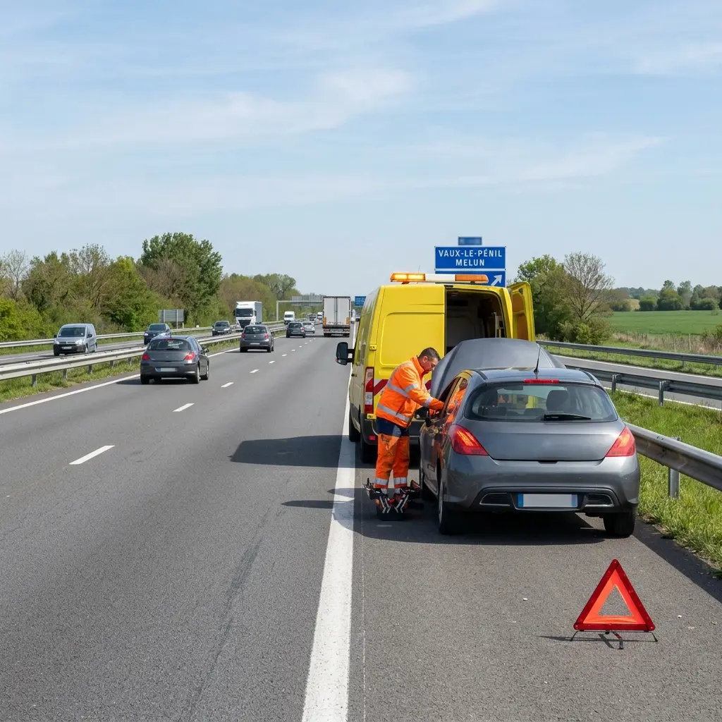 Dépannage autoroute Vaux-le-Pénil (77000)