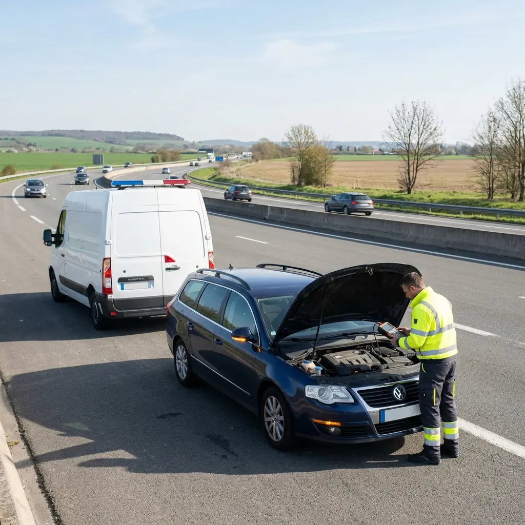 Comment se déroule l’intervention de dépannage autoroute à Villenoy ?