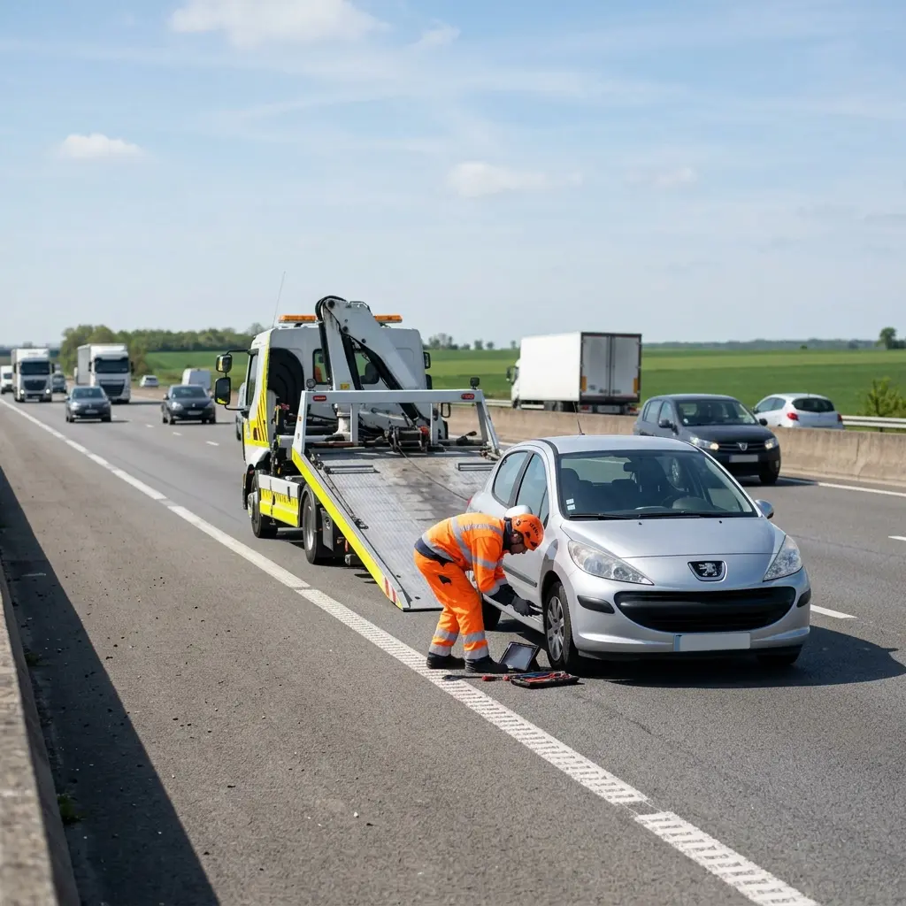 Notre méthode de dépannage autoroute à Vert‑Saint‑Denis sur l’autoroute