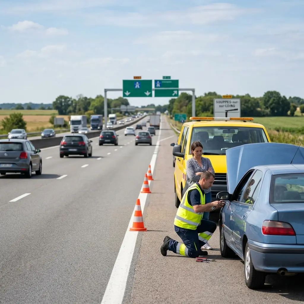 Dépannage autoroute Souppes-sur-Loing (77460)