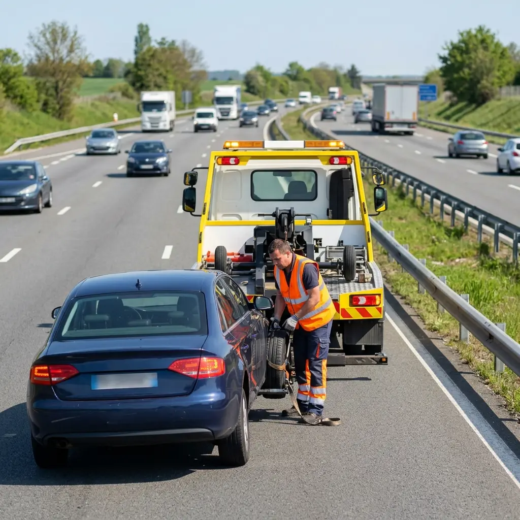 Comment se déroule une intervention de dépannage autoroute à Fontenay‑Trésigny ?