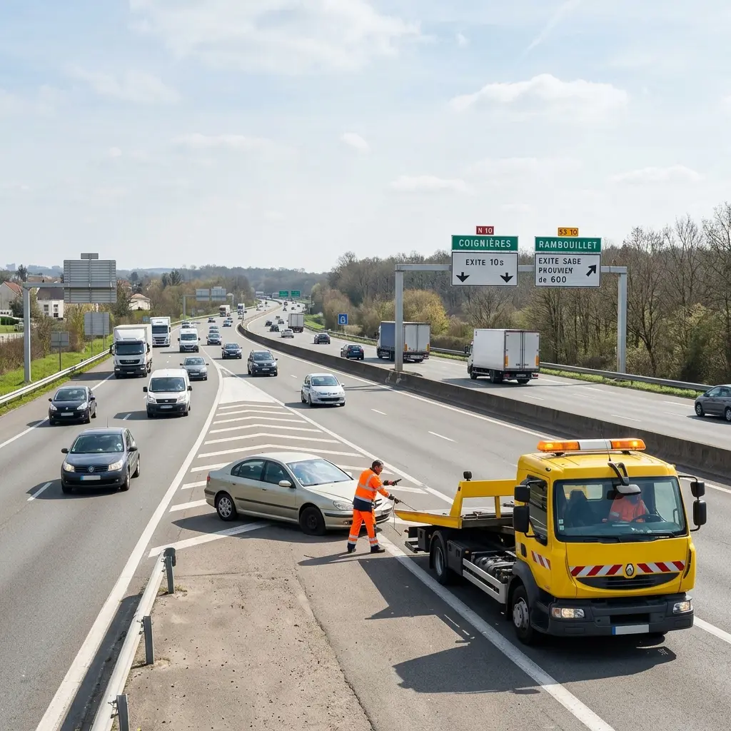 Notre méthode de dépanner votre véhicule sur autoroute à Coignières
