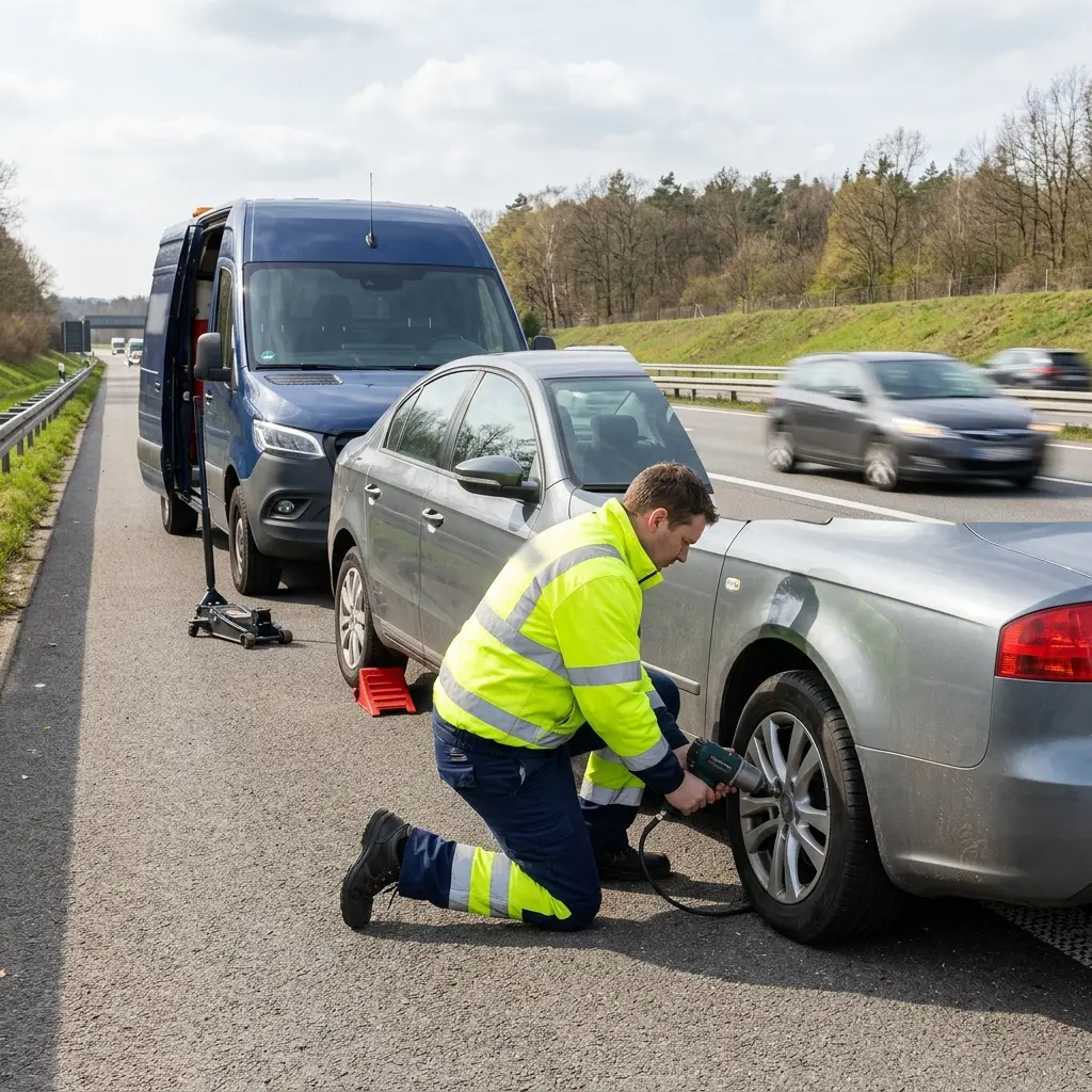 Notre approche sur l’autoroute à Saint-Nom-la-Bretèche