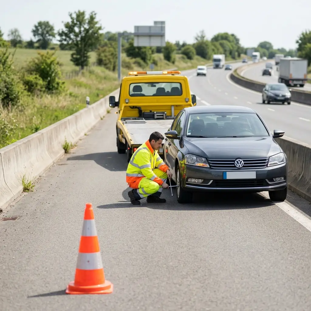 Comment se déroule l’intervention lors d’une panne autoroute à Mézières-sur-Seine ?