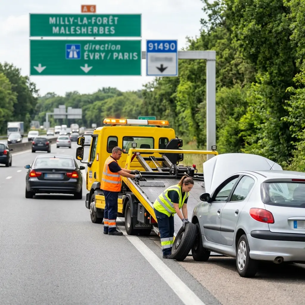 Dépannage autoroute Milly-la-Forêt (91490)
