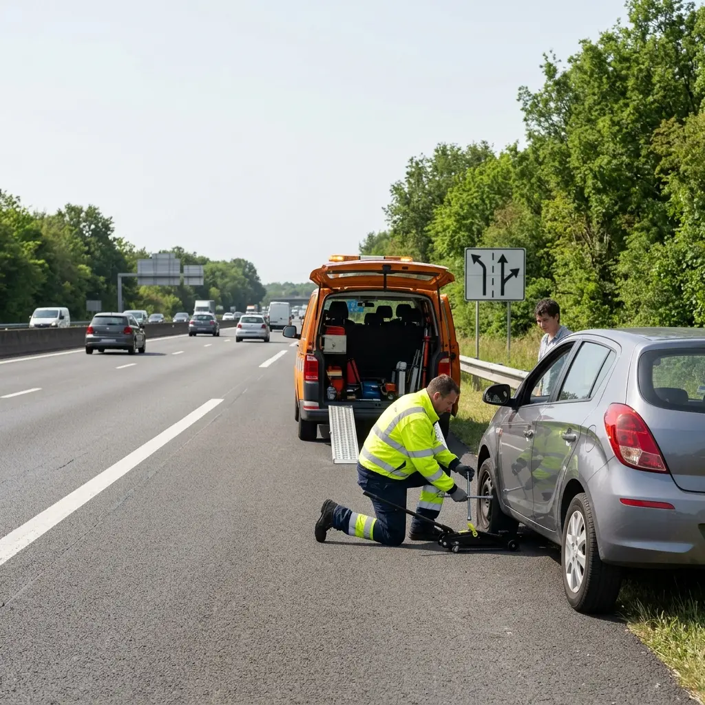 Bons réflexes pour une voiture bloquée sur autoroute près de Briis-sous-Forges