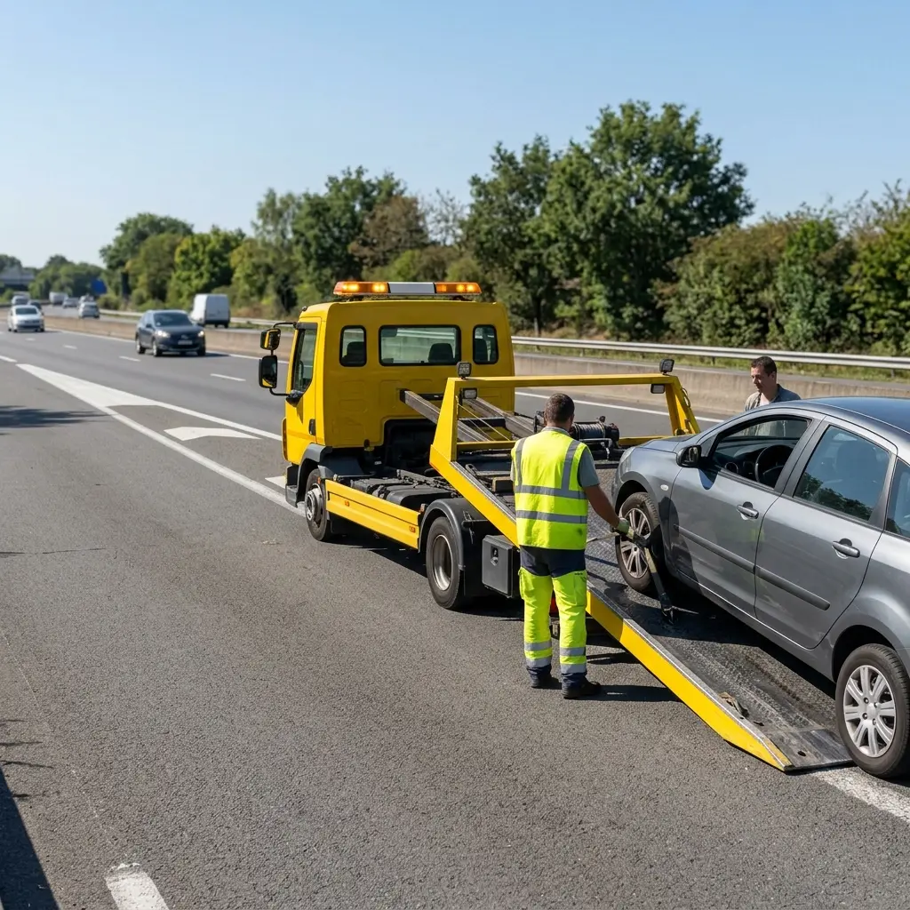 Comment nous procédons lors d’un dépannage autoroute à Pierrelaye