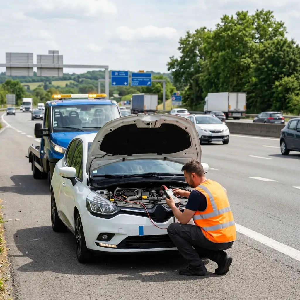 Notre approche technique lors d’une panne sur autoroute à Saint-Prix