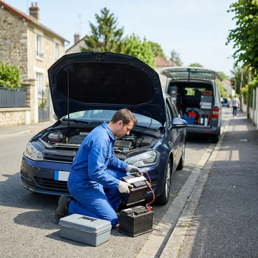 Comment se déroule l’intervention de dépannage batterie à Chatou et quelles sont les étapes clés ?