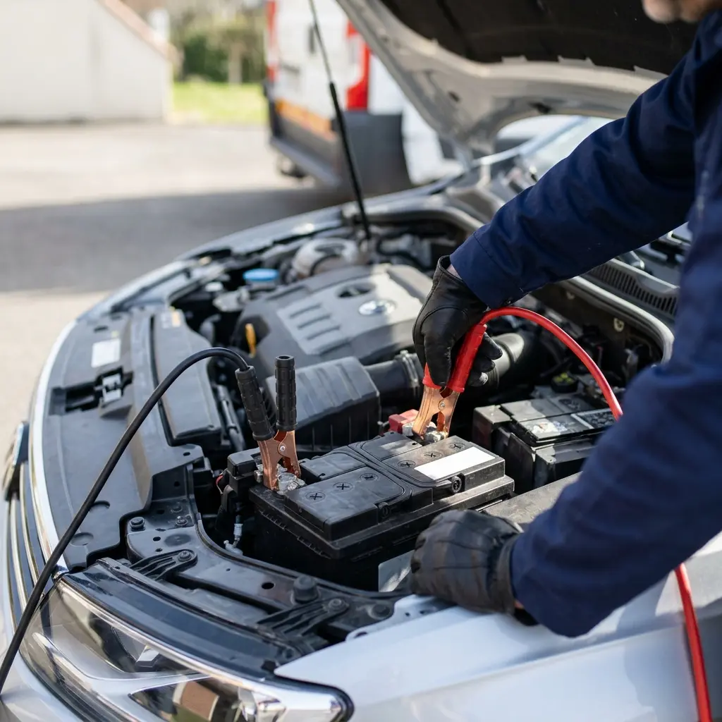 Comment se déroule l’intervention de dépannage batterie à Vert‑le‑Grand ?