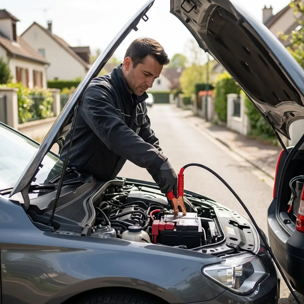 "Comment se déroule le dépannage batterie à Santeny ?"