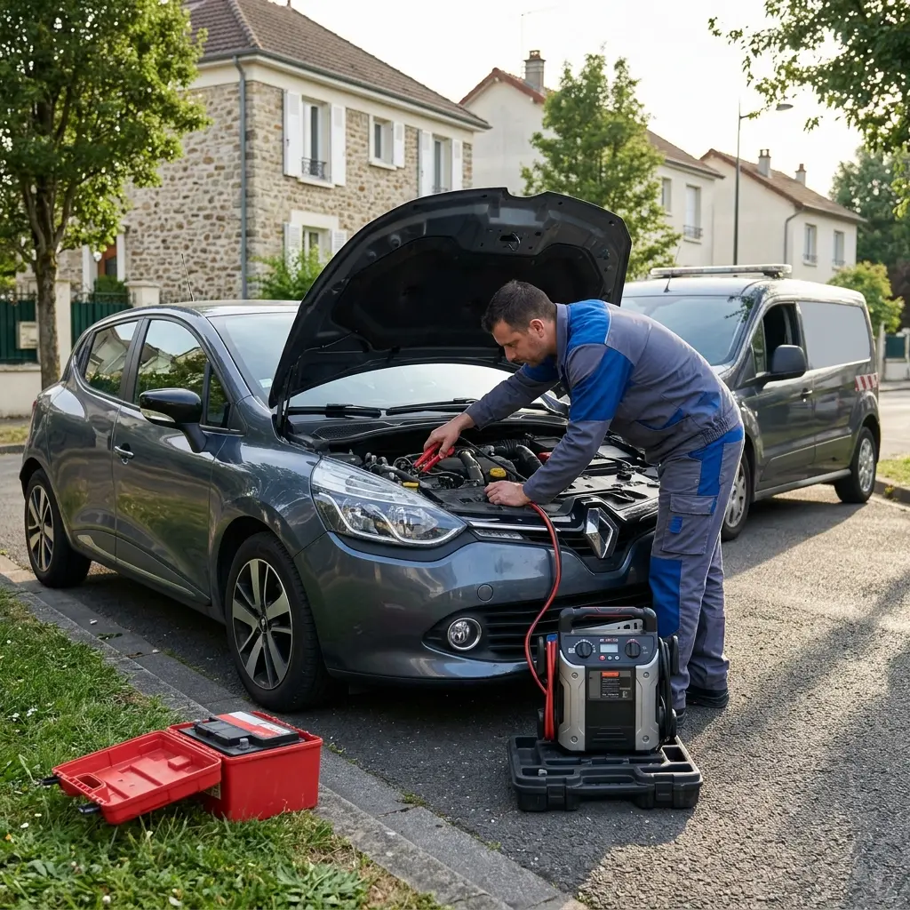 Comment se déroule le dépannage batterie à Mandres-les-Roses ?