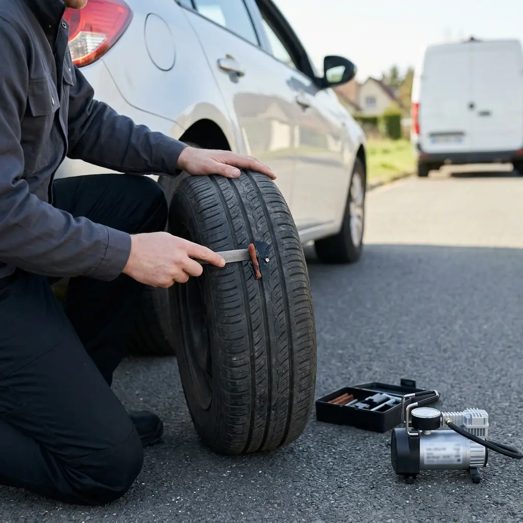 Les gestes essentiels lors d'une panne de pneu à Cuise-la-Motte