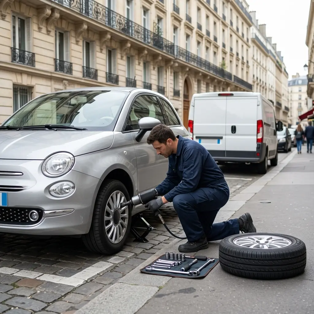 Comment réagir face à un pneu crevé à Paris 1 ?