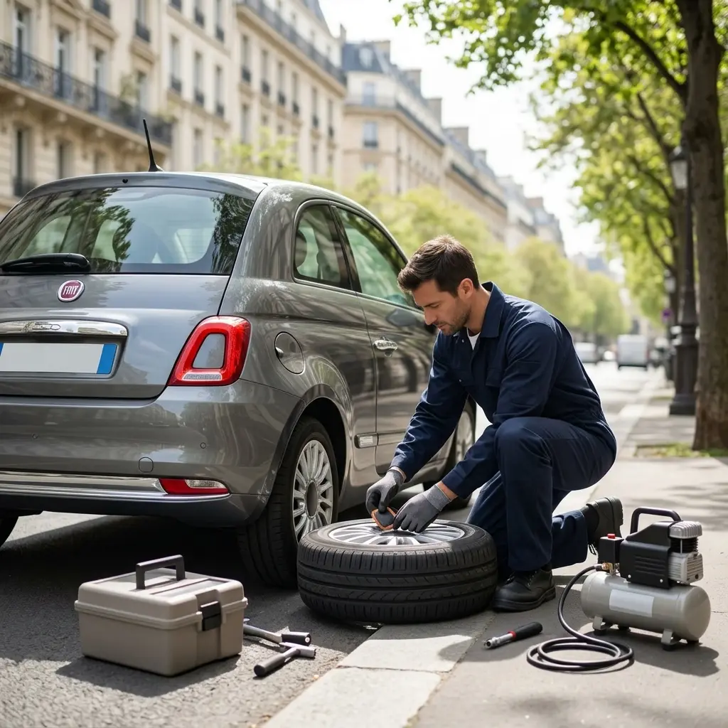 Gestes utiles en cas de pneu crevé
