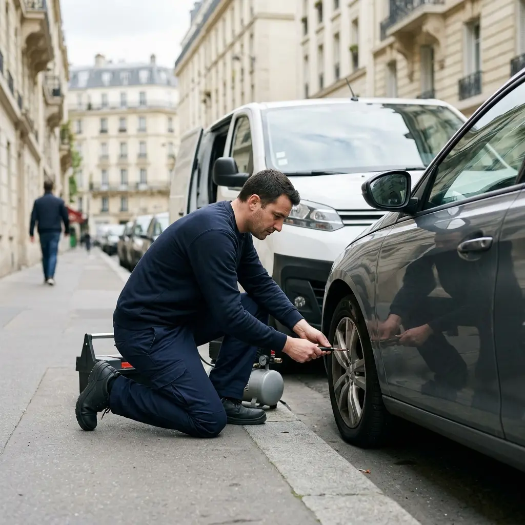Comment réagir face à un pneu crevé à Paris 15e ?