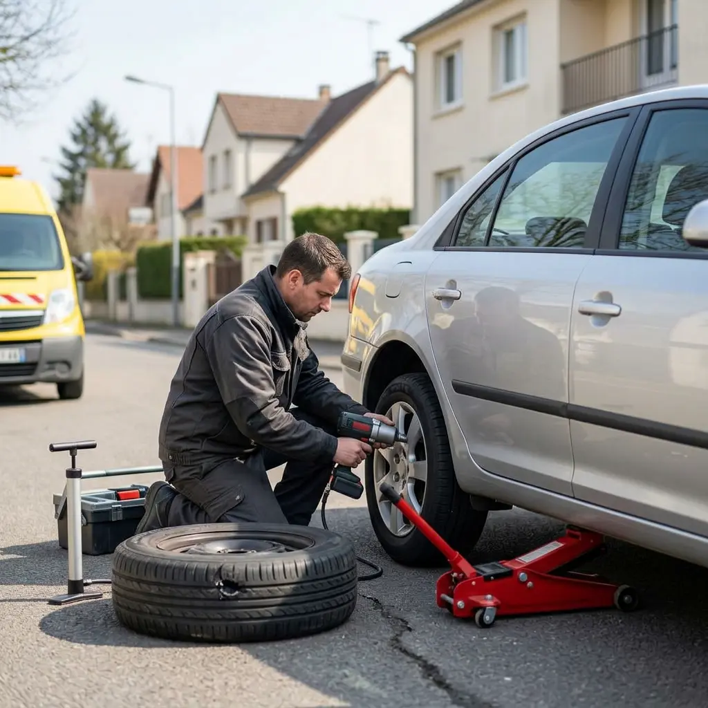 Comment réagir face à un pneu crevé à Brou-sur-Chantereine ?