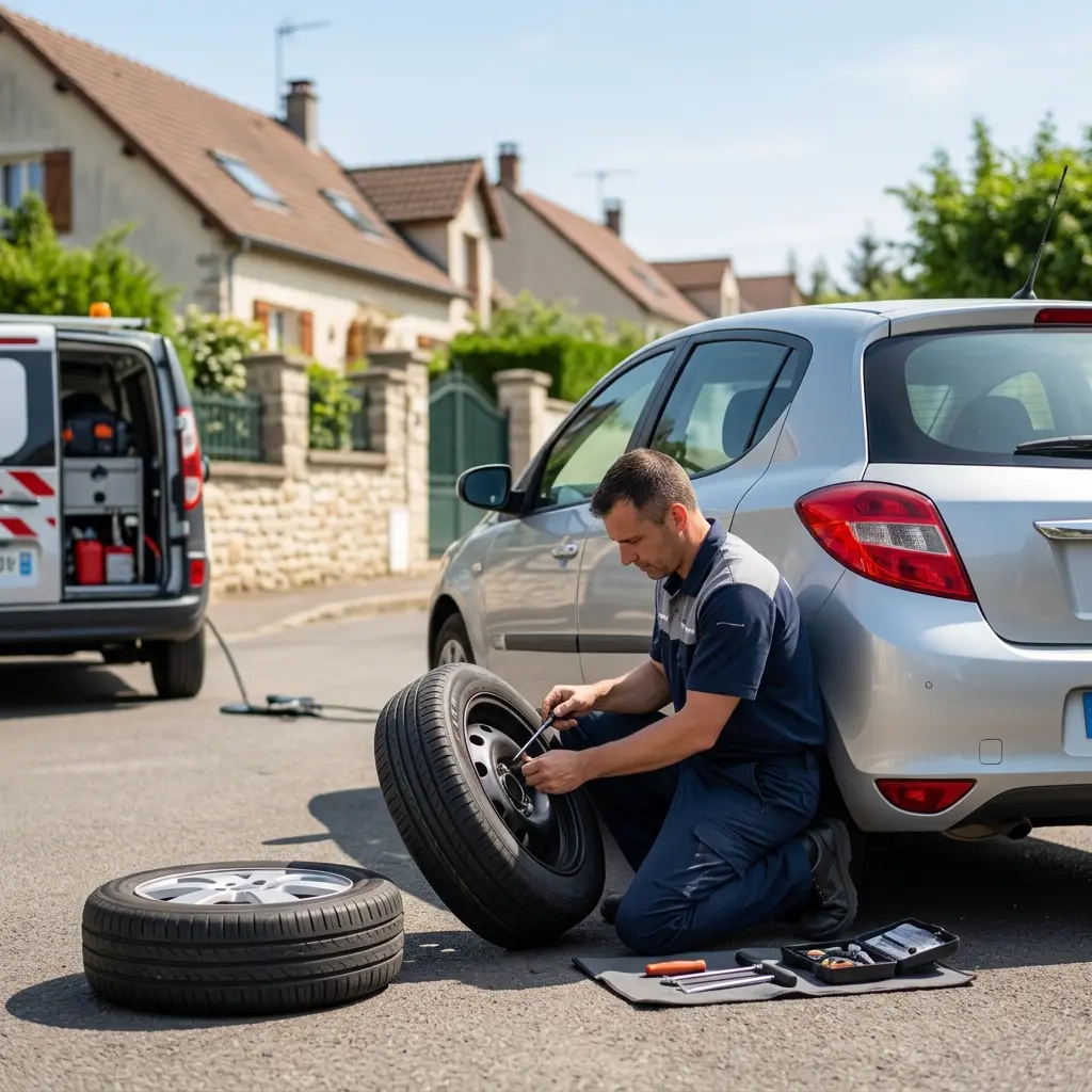 Comment réagir face à un pneu à plat à Boissise-le-Roi