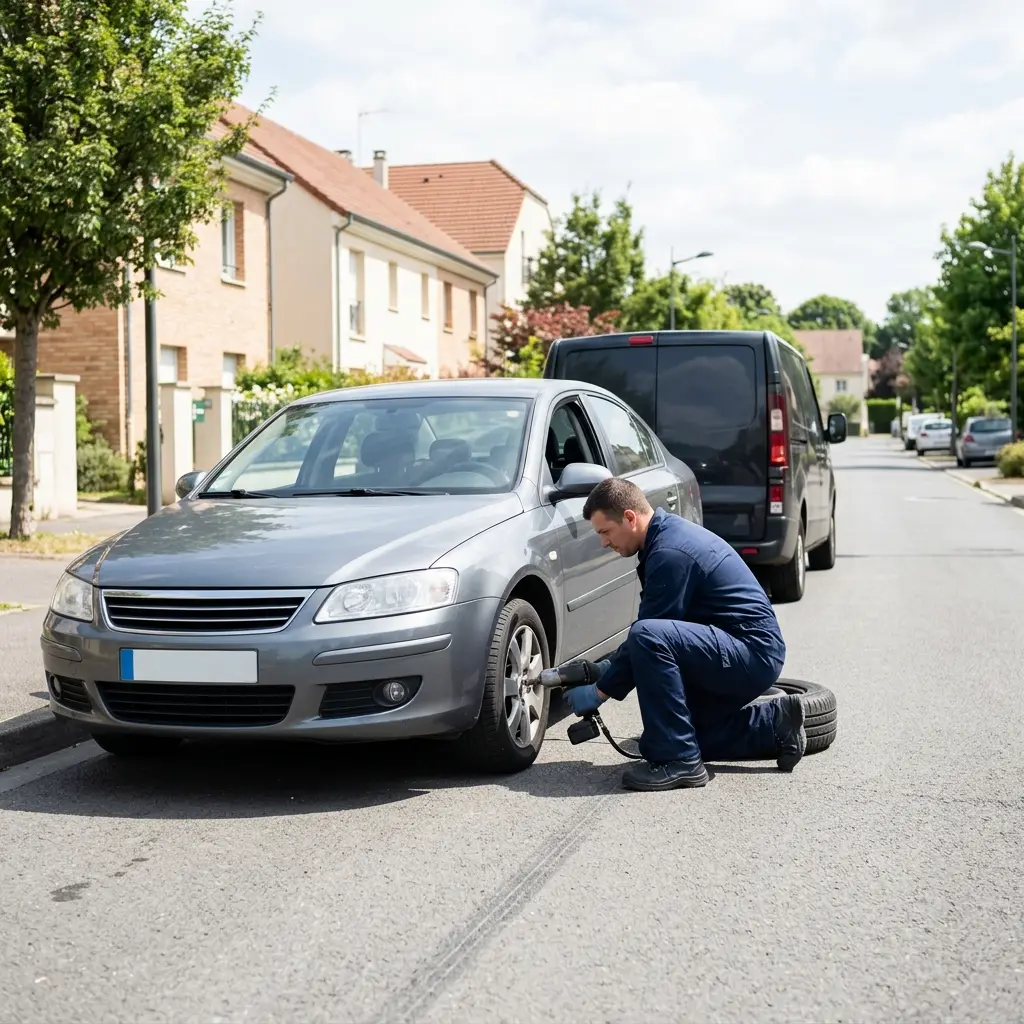 Les gestes essentiels en cas de crevaison à Champs-sur-Marne