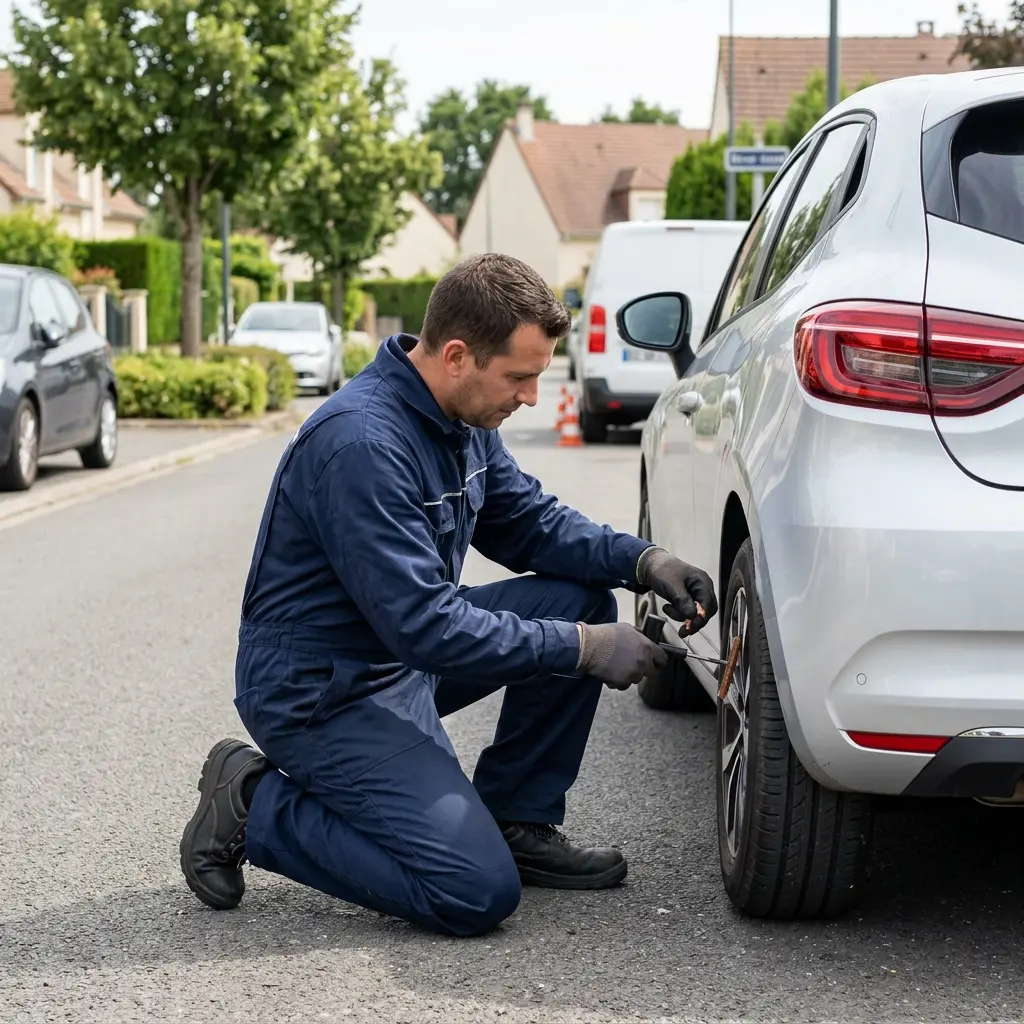 Comment réagir correctement face à une crevaison à Chartrettes
