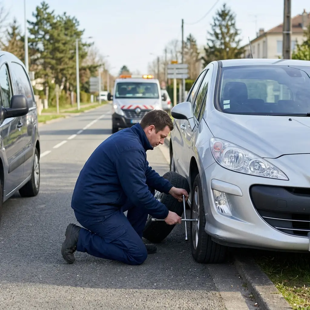 Les bons gestes à adopter lors d'une crevaison à Roissy-en-Brie