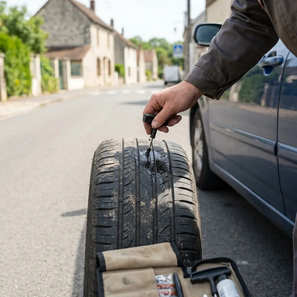 Comment se déroule le dépannage crevaison à Montigny-sur-Loing ?