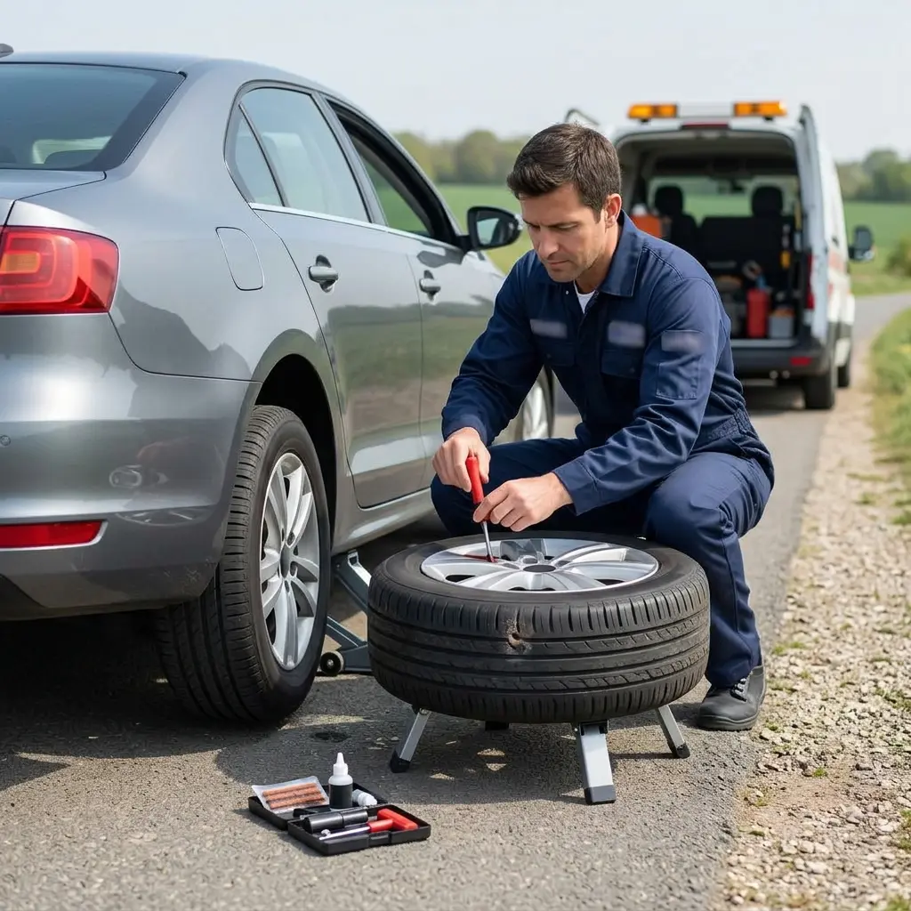 Les bons gestes en cas de pneu à plat à Couilly-Pont-aux-Dames
