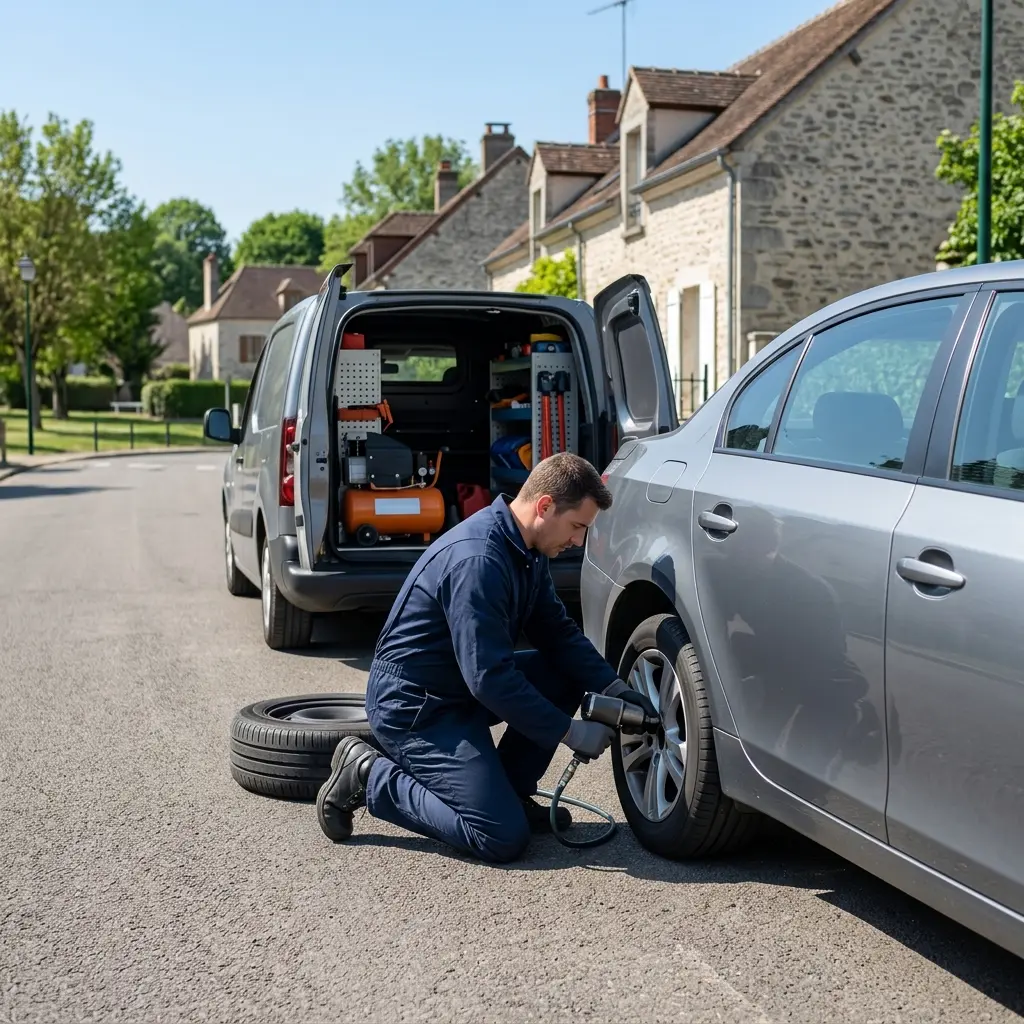 Comment réagir face à un pneu à plat à Samois-sur-Seine