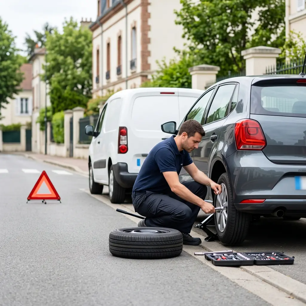 Les bons gestes à adopter lors d'une crevaison à Maisons-Laffitte