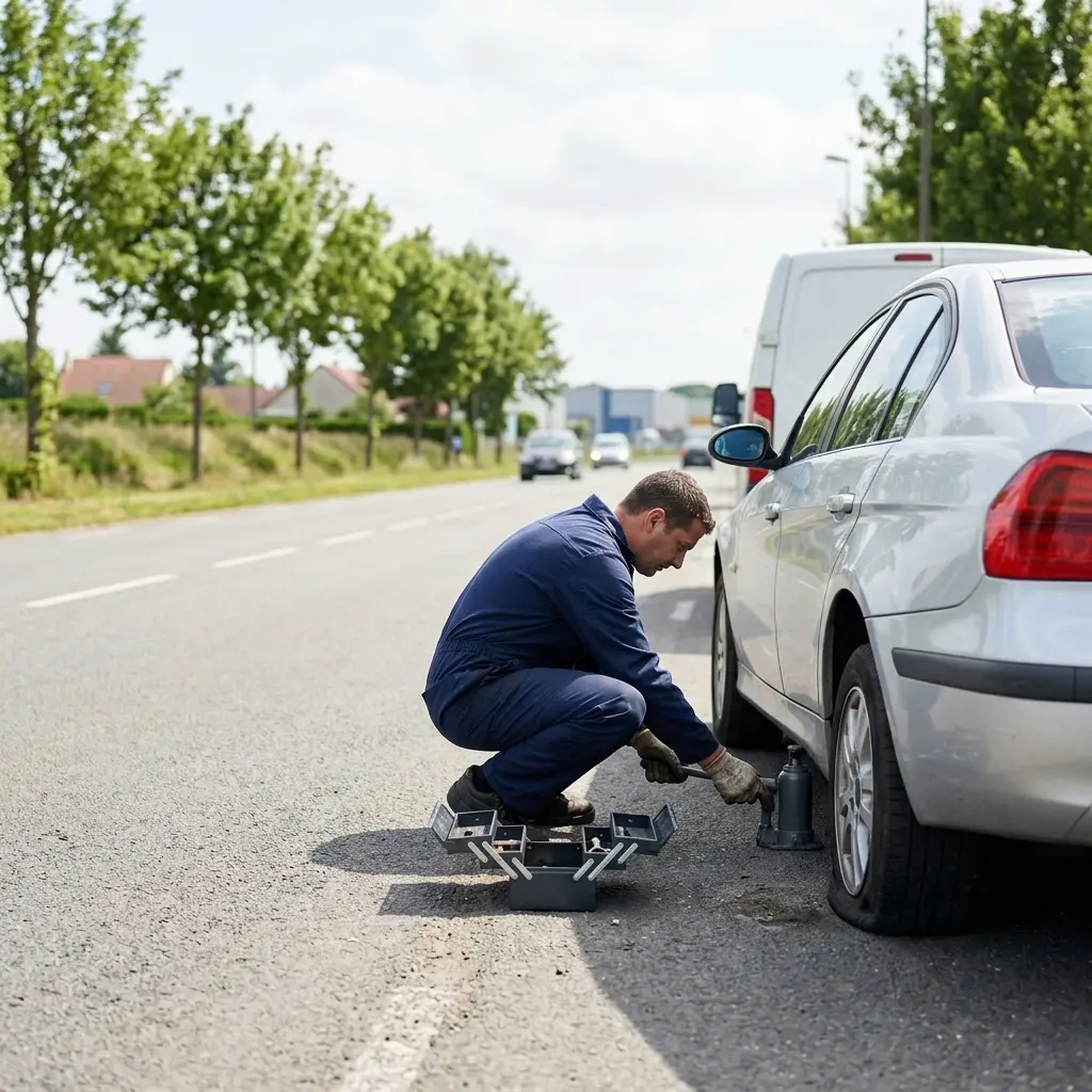 Comment réagir correctement face à une crevaison à Orgeval
