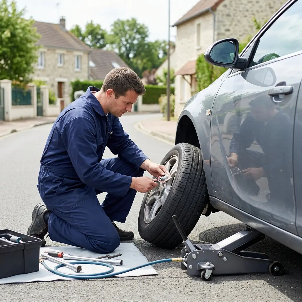 Conseils et gestes utiles en cas de pneu dégonflé à Vaux-sur-Seine