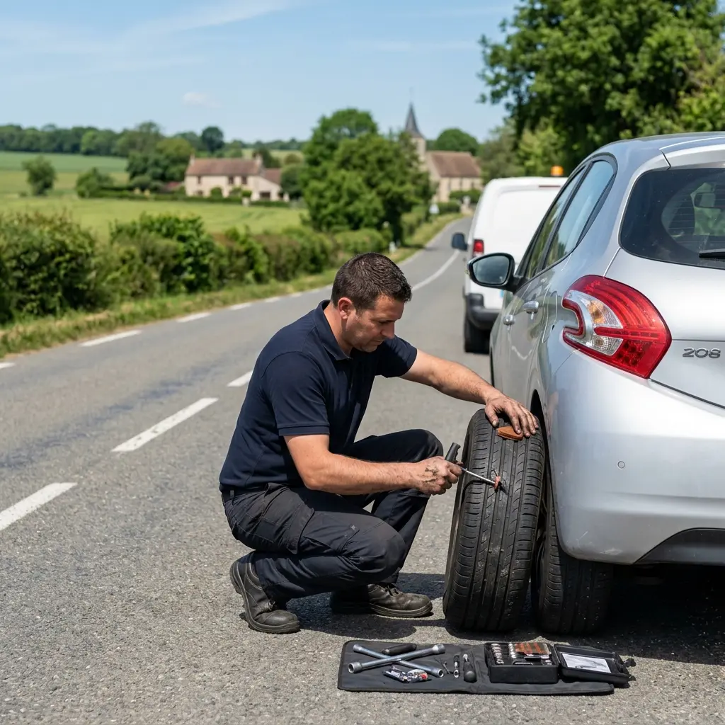 Les gestes essentiels pour gérer une panne de pneu à Orgerus