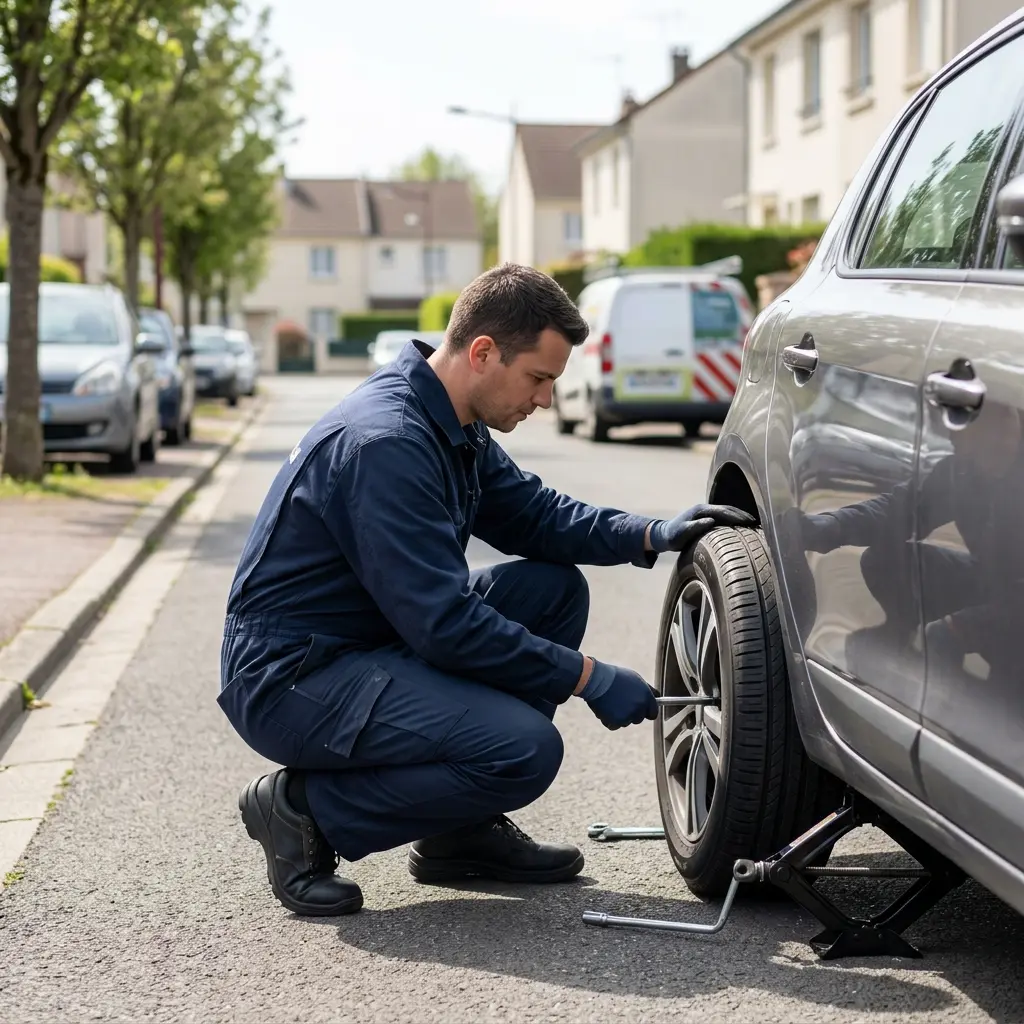 Notre approche pour réparer votre pneu sur place