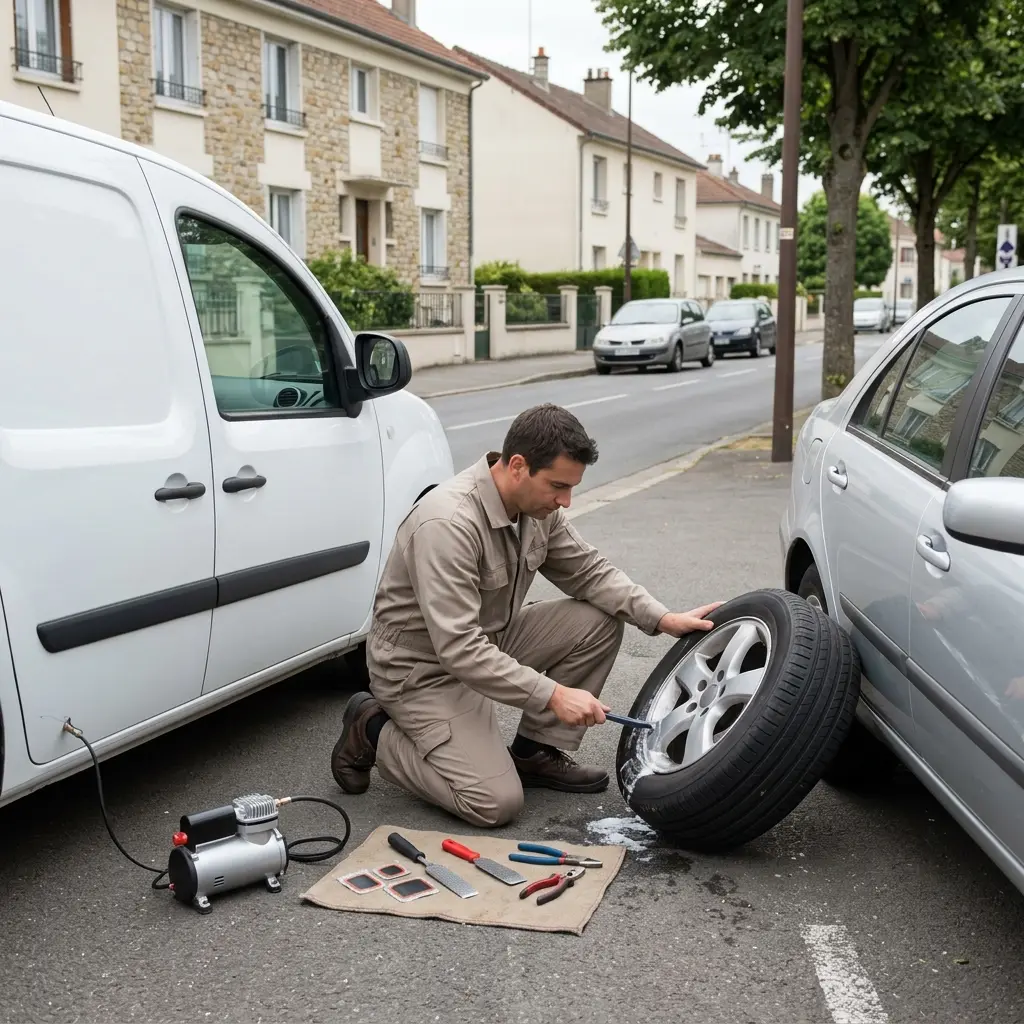 Comment se déroule le dépannage crevaison à Juvisy-sur-Orge ?