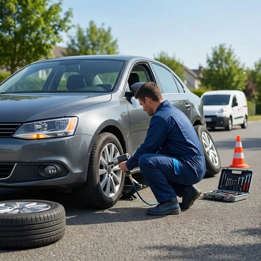 Comment réagir face à un pneu à plat à Arpajon