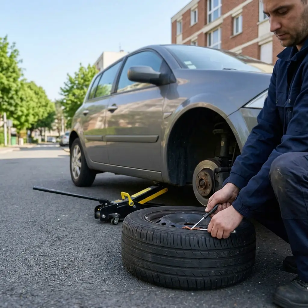 Gestes essentiels à adopter en cas de crevaison à Grigny