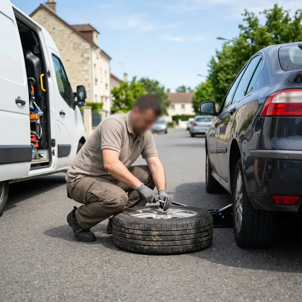 Comment réagir face à un pneu à plat à Igny ?