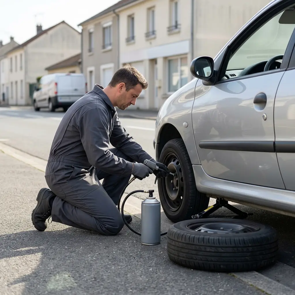 Précautions lors d'un incident pneumatique