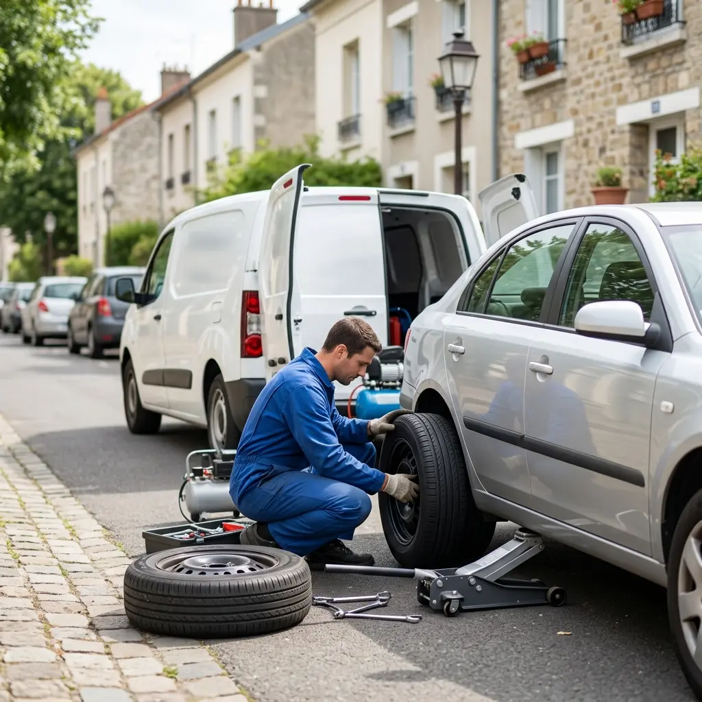 Comment réagir face à un pneu crevé à Sèvres ?