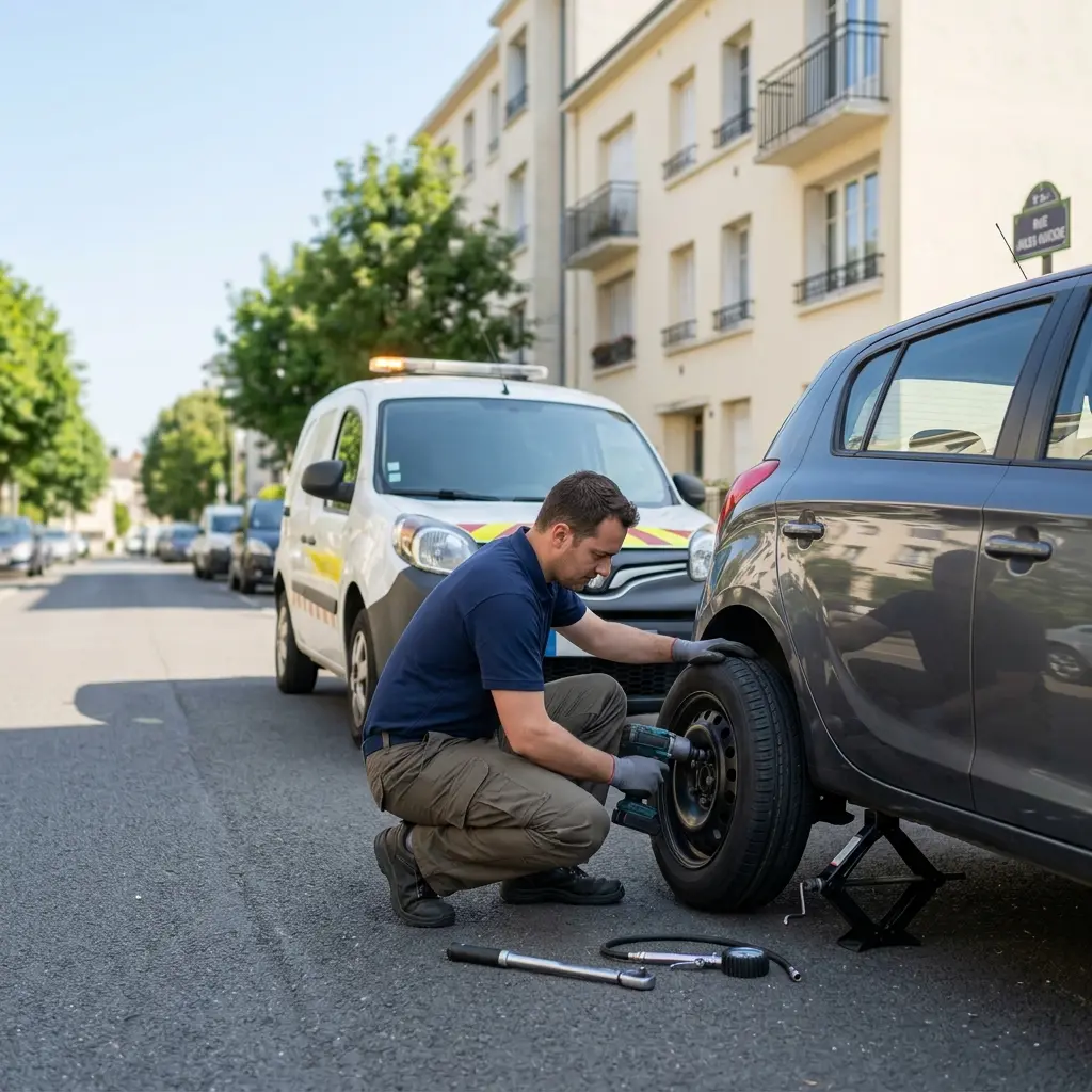 Les bons gestes en cas de pneu crevé à Rosny-sous-Bois