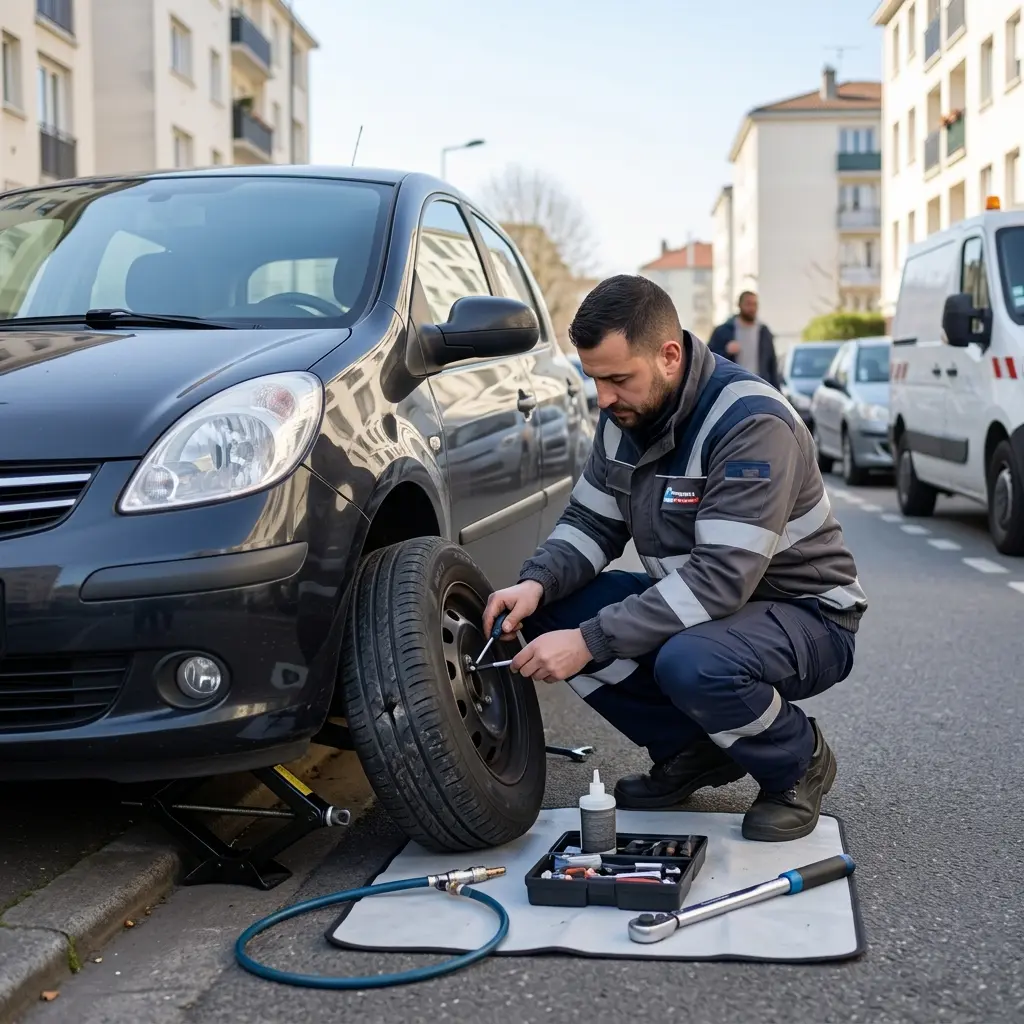 Comment nous traitons votre panne de pneu
