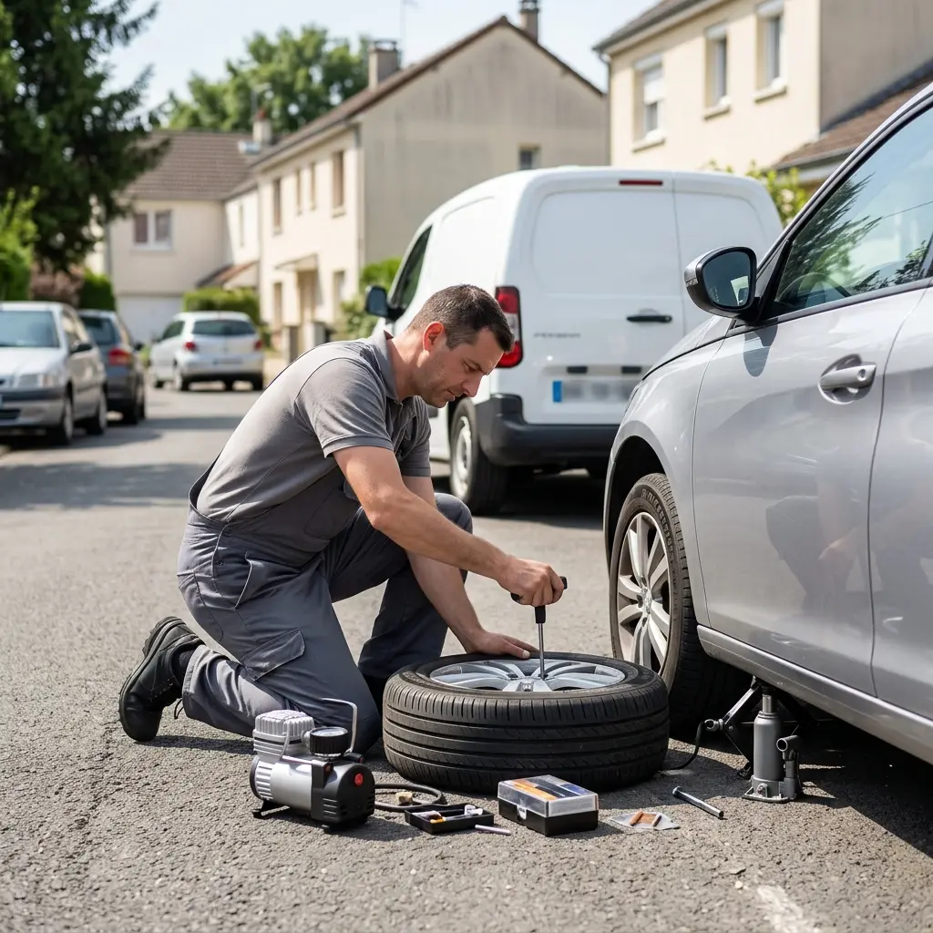 Gestes de sécurité en cas de pneu à plat
