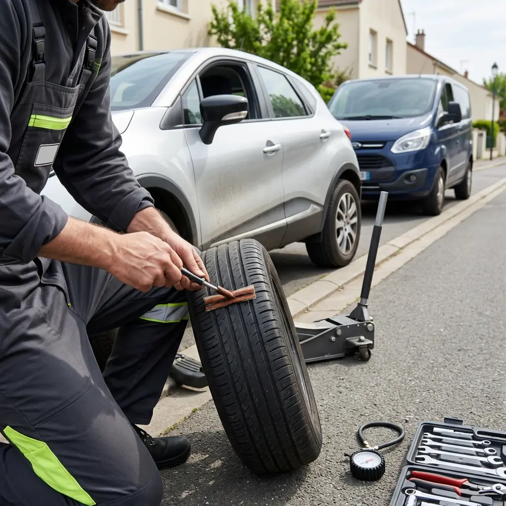 Précautions lors d'un incident pneumatique