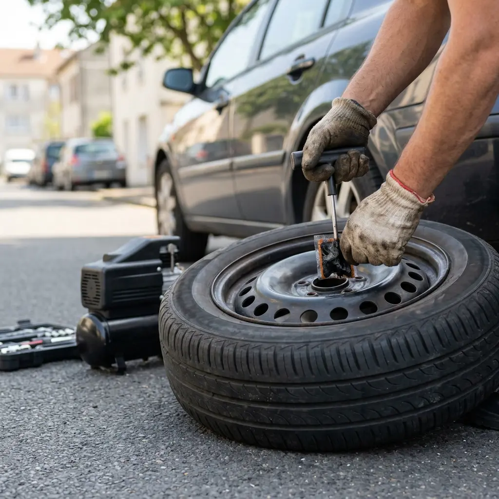 Les bons gestes en cas de pneu crevé à Stains