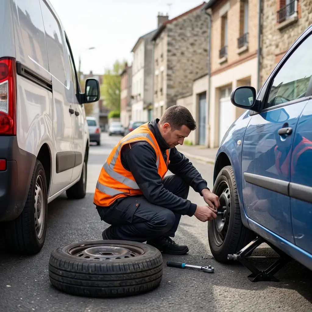 Les gestes essentiels lors d'une crevaison à Aubervilliers