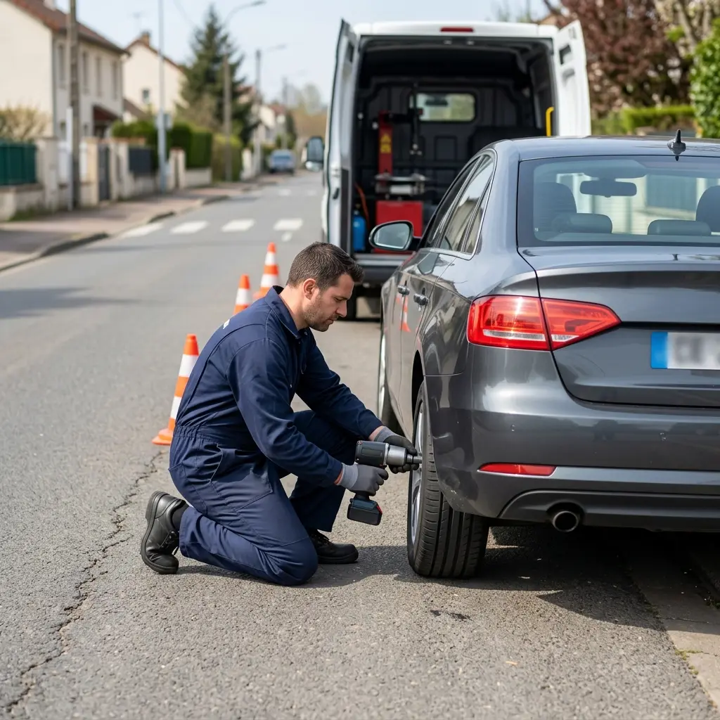 Les gestes essentiels en cas de crevaison à Vaujours