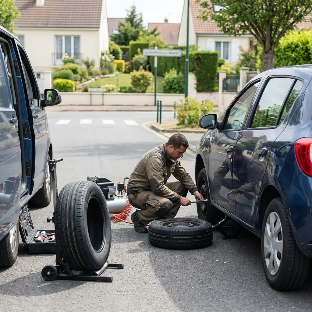 Comment réagir face à un pneu dégonflé au Perreux-sur-Marne ?