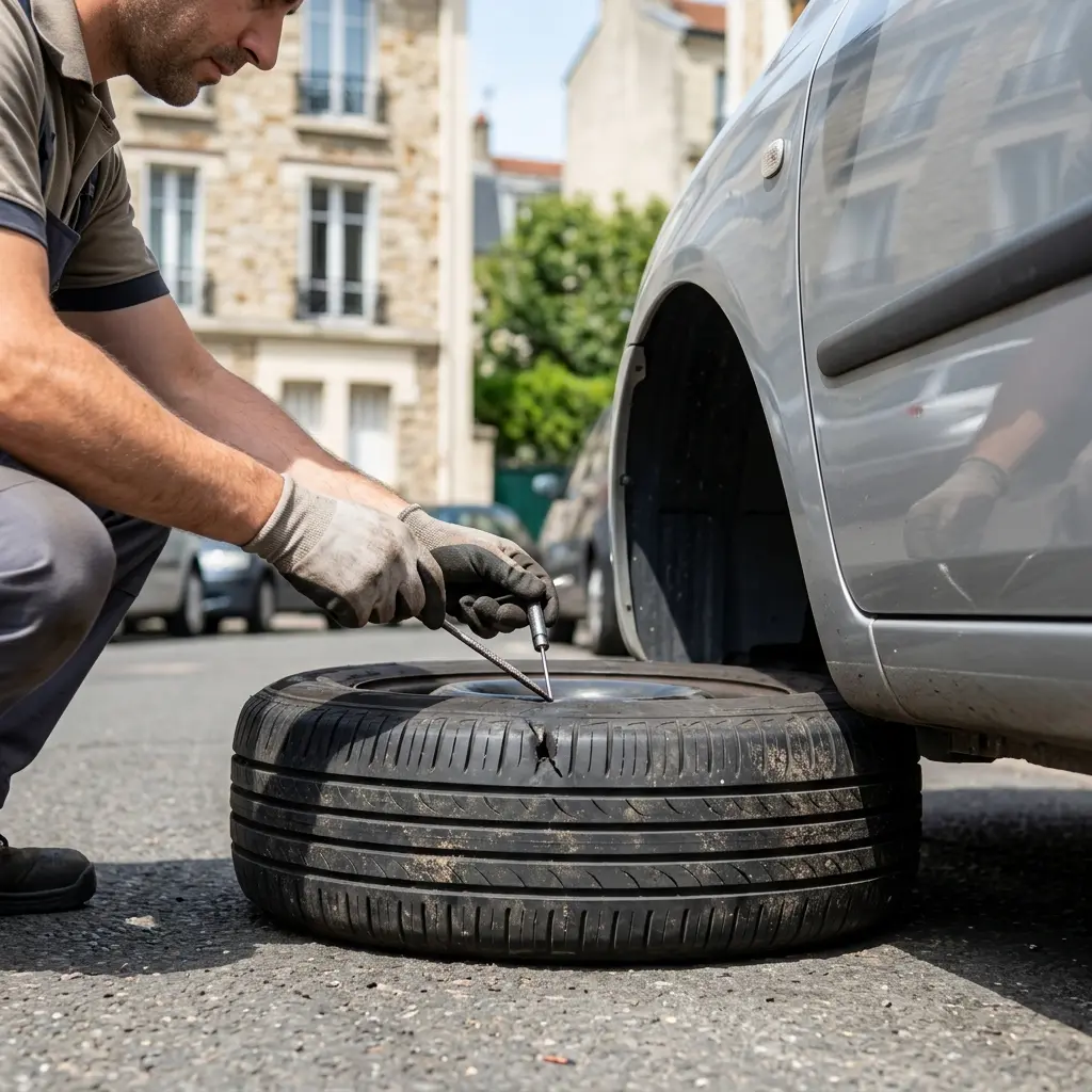 Précautions lors d'un incident de pneu
