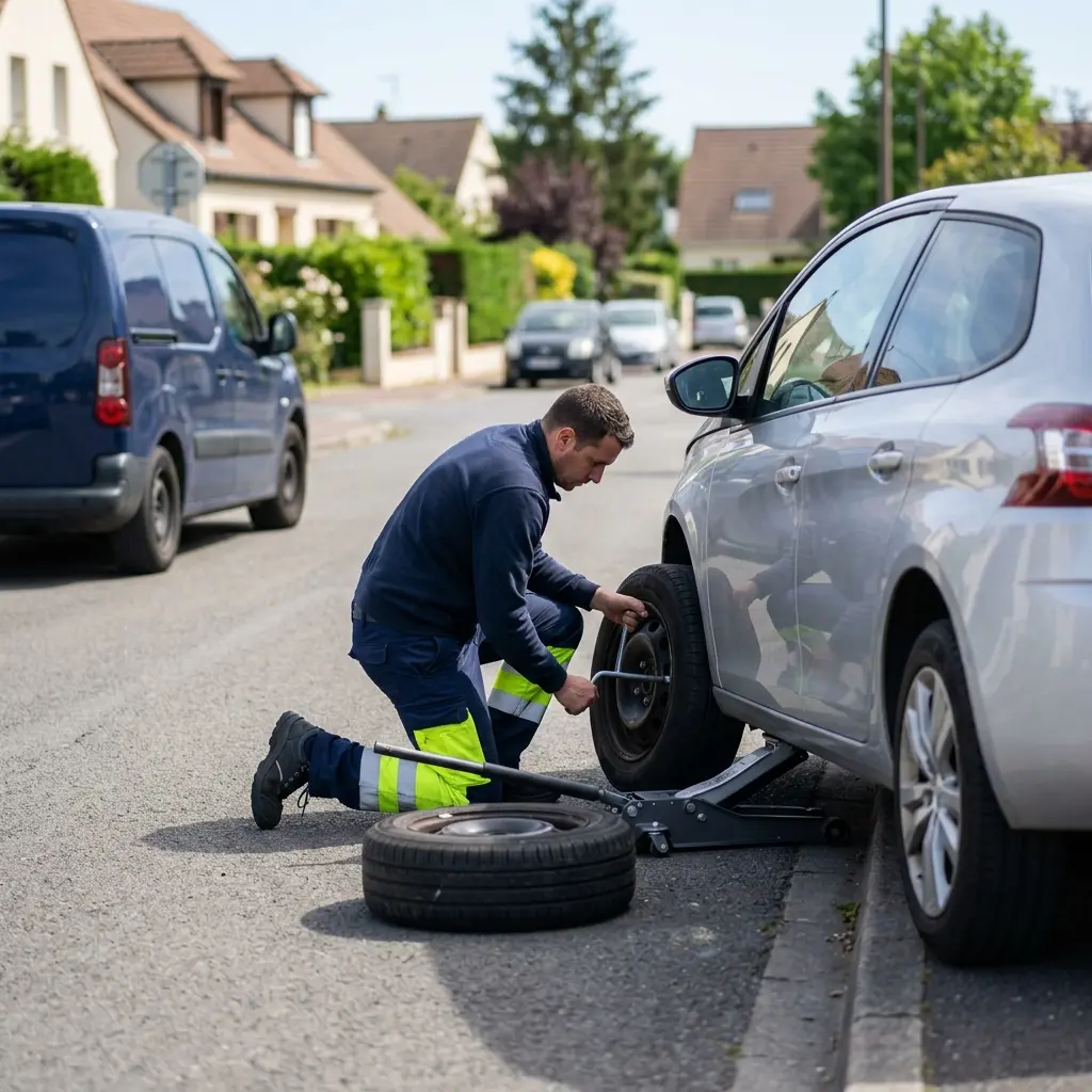 Une approche technique pour un remplacement de pneu sûr